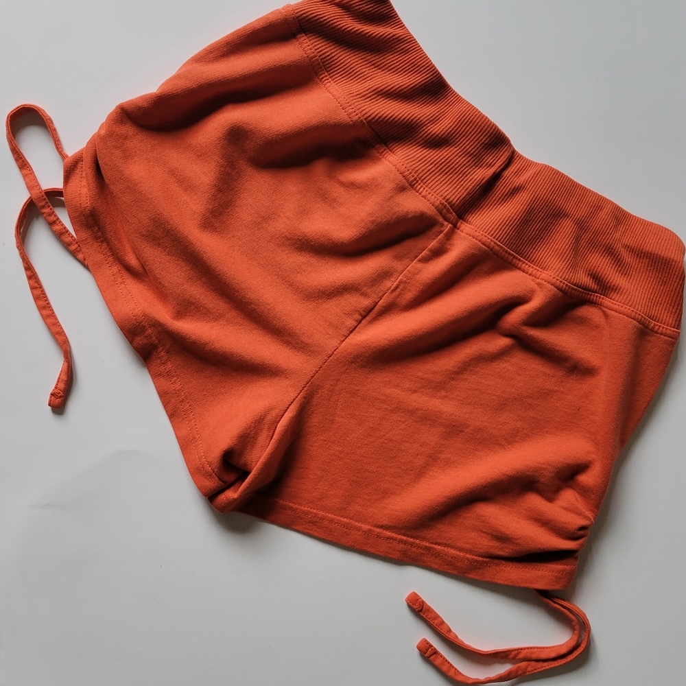 BOBBIE BROOKS ORANGE COTTON SHORTS